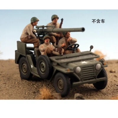 Resin 1/72 Diorama Miniature Toys 4pcs US Army Soldiers Figure Toys Painted Doll - Image 1 of 4