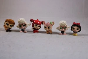 Disney Doorables Lot of 6 Flocked Bambi - Fuzzy - Snow White - Jubileena Sugar - Picture 1 of 6