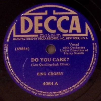 BING CROSBY WOODY HERMAN DO YOU CARE?/HUMPTY DUMPTY HEART DECCA 78 RPM 109-8 - Image 1 of 3