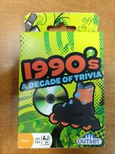 Outset Card Game 1990's A Decade Of Nineties Trivia Ages 12+ NEW E11C