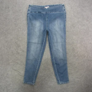 Woman Within Jeans Women's 18w Blue Light Wash High Rise Pull-On Jegging Jeans - Picture 1 of 11