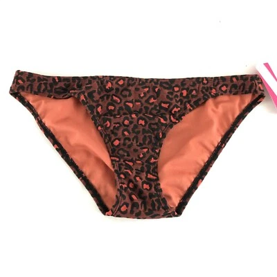 Parte inferior de bikini Xhilaration para mujer con estampado de leopardo hipster naranja negro talla M Foto 1 de 4