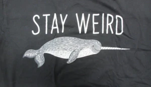 Camiseta Stay Weird - Narval - (Negro) Talla: XL - Imagen 1 de 3