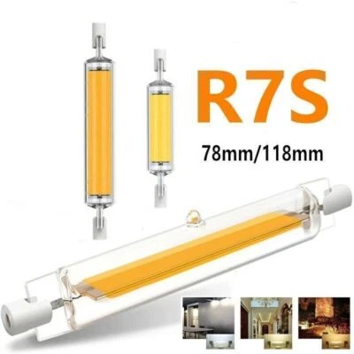 Lampadina 2/3/4/5LED R7S 15W 78mm 30W 118mm Lampada COB in vetro dimmerabile Sos - Immagine 1 di 4