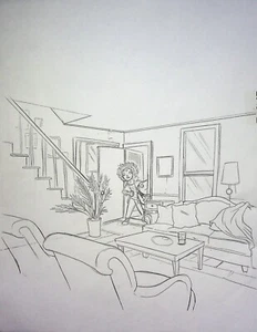 DreamWorks Home Comic Original MATT HEBB handgezeichnetes Seitenlayout Titan Comics - Bild 1 von 2