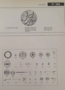 Patek Philippe Cal 17-250 Watch Movement Parts - Picture 1 of 8