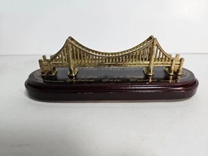 Puente Golden Gate de San Francisco desde 1937 decoración de escritorio base de madera puente metálico - Imagen 1 de 5