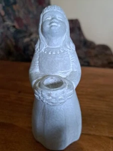 Isabel Bloom 2002 Engel Cherub Korb gewebt Kerzenhalter Figur 5,5 Zoll - Bild 1 von 8