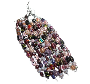 10 Strands Lampwork Beads, Purple Beads for jewelry making decoration craft work - Picture 1 of 1