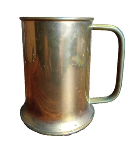 CG Coppercraft Guild Copper Beer Mug Brass Handle 5" Tall Made In Usa - Picture 1 of 10