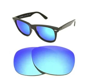 NEW POLARIZED CUSTOM ICE BLUE LENS FIT RAY BAN WAYFARER 2132 52mm SUNGLASSES - Picture 1 of 6