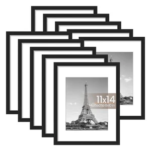 11x14 Picture Frame Set of 10, Display Pictures 8x10 with Mat or 11x14 Withou... - Picture 1 of 4