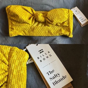 Billabong Größe M gelb brandneu Bandeau Badeanzug Oberteil der salzblonde Bikini - Bild 1 von 5