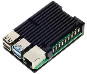 Aluminium Dissipateur de Chaleur Étui pour Raspberry Pi 4, Noir - PIMORONI - Afbeelding 1 van 3