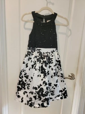 Speechless Black White Floral Sequined Dress  Girls  Size 14 - Image 1 of 4