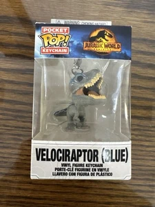 Funko Pocket Pop Jurassic World Dominion VELOCIRAPTOR BLUE Keychain Keyring - Picture 1 of 6