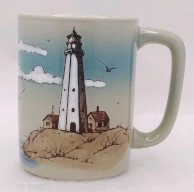 Taza Faro OTAGIRI Barco Náutico Gaviotas Costa del Mar Taza 10 OZ Foto 1 de 4