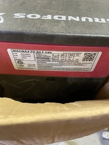 Grundfos magna3 circulator pump 50-80 F 240 98126812 115V 50/60hz Max 175psi - Picture 1 of 3