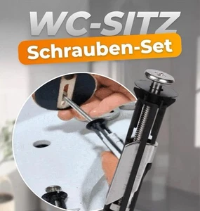 DEU 2Tlg WC Sitz Befestigung Schrauben Universal Toilettendeckel Befestigungsset - Bild 1 von 8