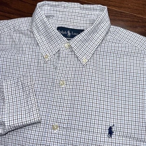 Polo Ralph Lauren Herren Hemd weiß kariert Button Down Classic Fit 15,5 32/33 - Bild 1 von 4