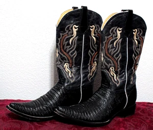 Bota Villanazo Western - Lagarto Exótico - 29 cm/US Hombre talla 10 - Excelente - Imagen 1 de 11