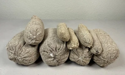 Mixed Lot of 9 O Scale Bales of (?) in Brown Cloth - 2.5" - 4" FREE SHIPPING! - Image 1 of 4