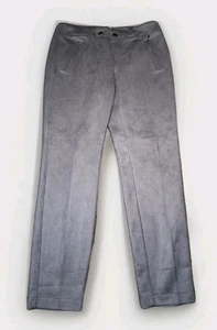 Pantalone grigio ecopelle scamosciato donna M accademia elegante ufficio carriera romantico civetta - Foto 1 di 5
