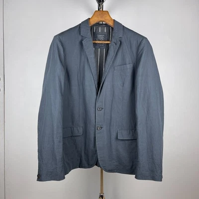 Blazer AllSaints para hombre azul algodón/lino medio forrado - talla EU52 / UK/US42 Foto 1 de 4