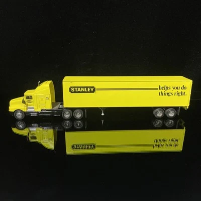 PEM Kenworth T600A 1:64 Stanley Yellow Cab Trailer Diecast Semi Truck - Image 1 of 4