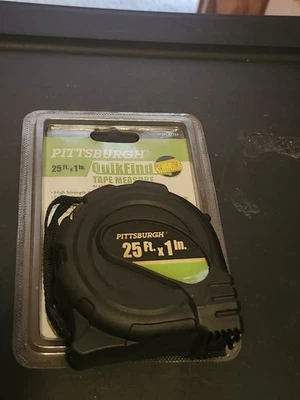 Pittsburgh Tape Measure 25 Ft by 1 In. QuickFind with ABS Case. New Unopened Pkg - Image 1 of 3