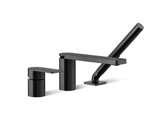 NEW KOHLER 23488-4-BL Parallel Deck-mount Tub Filler Faucet W Handshower, Black - Picture 1 of 8
