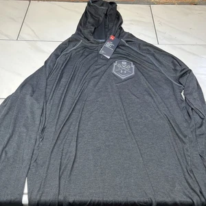 Under Armour Hombres XL Calce Suelto Con Capucha HeatGear Negro Manga Larga Lacrosse Nuevo con Etiquetas - Imagen 1 de 5