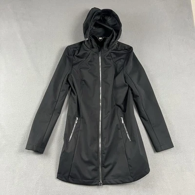 Chaqueta Sunice Mujer Pequeña Negra Softshell Cremallera Completa Informal Con Capucha Exterior Foto 1 de 4