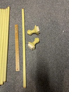 Vintage Ceramic Classic Yellow Towel Rod Rack Rail Wall Mount NOS - Picture 1 of 6