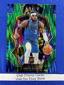 2022-23 #174 Jaden Hardy Panini Select Premier Green Shock Prizm RC SP Mavericks - Imagen 1 de 2