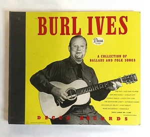 Burl Ives A COLLECTION OF BALLADS AND FOLK SONGS 1945 Shellac LP 78 RPM VG - Picture 1 of 8