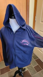 Lonsdale Hoodie Sweatshirt Full Zip Navy Blue Womens 14 - Imagen 1 de 4