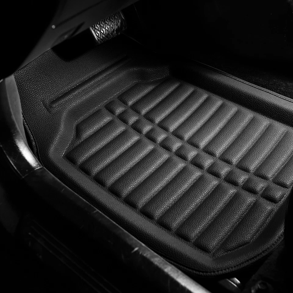 FH Group Universal Fit PU Leather Non-Slip Car Floor Mats Deep Tray Design - Image 1 of 4