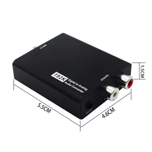 Optischer Koaxial Toslink Digital zu Analog Audio Konverter Adapter RCA L/R - Bild 1 von 5