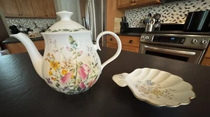 Queen’s Royal Horticultural Society Teapot (Queens - The Garden) 7" Tall - Picture 1 of 8
