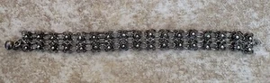 STUNNING Cannetille Filigree Mesh Chainmail Bracelet 925 Sterling Silver 7” - Picture 1 of 7