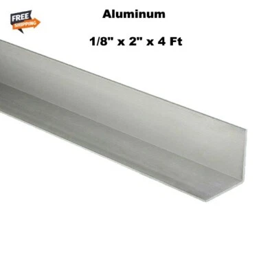 Ángulo de aluminio 1/8" x 2" x 2" x 4 pies aleación sin pulir 6061 90° stock Foto 1 de 4