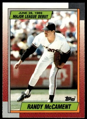 1990 Topps Major League Debut 1989 Randy McCament San Francisco Giants #77 - Image 1 of 2