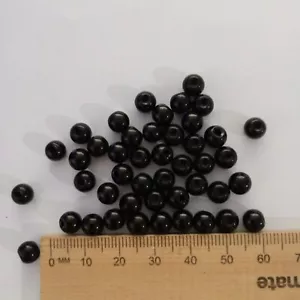 95pcs 6mm Round Black Glass Pearl Beads DIY Jewellery AUS Free Postage B20 - Picture 1 of 5