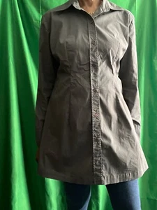 New York & Company button down long sleeve shirt size Large-Gray - Picture 1 of 10