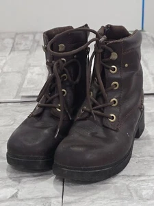Harley Davidson Women 6 Motorcycle Ankle Boots Brown Lace Up Zipper 83531 - Picture 1 of 11