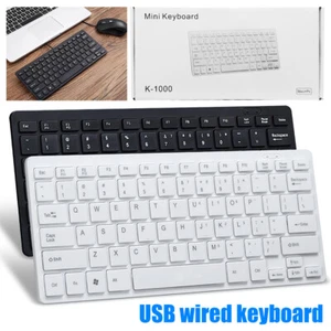 78 Keys USB-C Mini Keyboard Compact Small Slim Wired Keyboard for Android PC AU - Picture 1 of 14