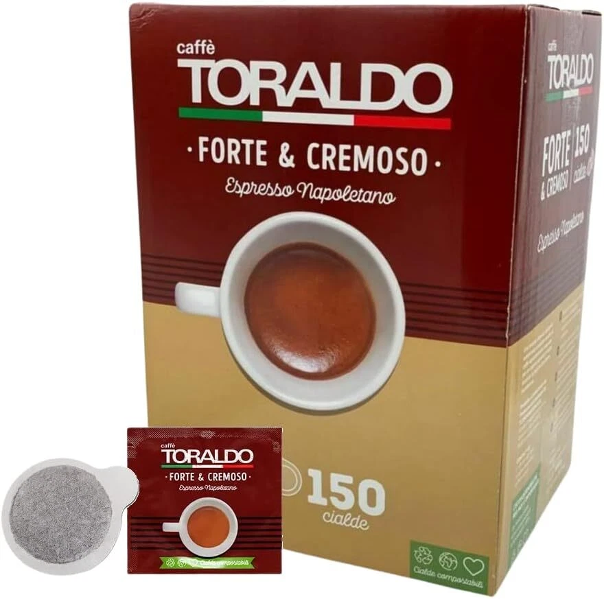 CAFFE TORALDO | CIALDE | 450 CIALDE MISCELA FORTE E CREMOSO | 3 CONFEZIONI DA 15