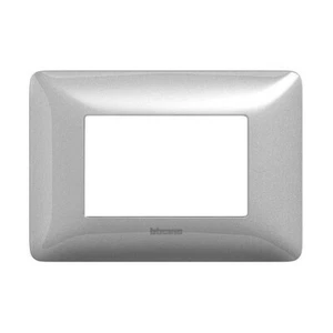 Bticino AM4803MSL placca matix 3 posti colore silver per supporto articolo 503SA - Imagen 1 de 1