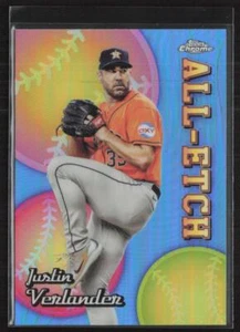 2024 Topps Chrome #CAE-12 Justin Verlander Chrome All Etch Astros - Picture 1 of 2